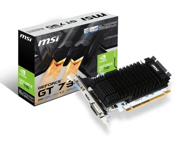MSI GT 710 2GD3H LP - Grafikkort - GF GT 710 - 2 GB DDR3 - PCIe 2.0 x16 lavprofil - DVI, D-Sub, HDMI
