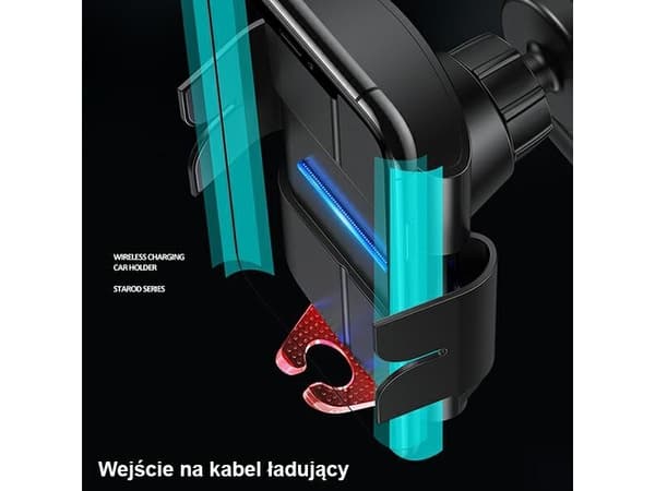 USAMS US-CD133 10W Automatisk induksjonsholder for ventilasjonsgitter svart/svart Starod CD133ZJ01