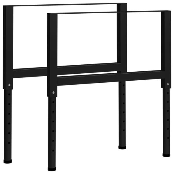 vidaXL stel til arbejdsbænk 2 stk. 85x(69-95,5) cm metal sort