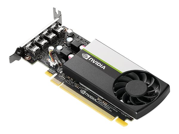 NVIDIA T1000 - Grafikkort - T1000 - 4 GB GDDR6 - PCIe 3.0 x16 lav profil - 4 x Mini DisplayPort