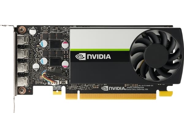 HP T1000, T1000, 4 GB, GDDR6, 128 bittiä, 7680 x 4320 pikseliä, PCI Express x16 3.0