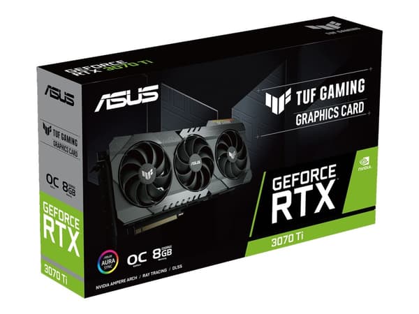 ASUS TUF-RTX3070TI-O8G-GAMING - OC Edition - grafikkort - GF RTX 3070 Ti - 8 GB GDDR6X - PCIe 4.0 - 2 x HDMI, 3 x DisplayPort - LHR