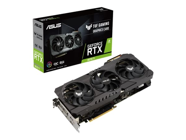 ASUS TUF-RTX3070TI-O8G-GAMING - OC Edition - grafikkort - GF RTX 3070 Ti - 8 GB GDDR6X - PCIe 4.0 - 2 x HDMI, 3 x DisplayPort - LHR
