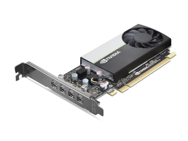 NVIDIA T1000 - Grafikkort - T1000 - 4 GB GDDR6 - PCIe 3.0 x16 - 4 x Mini DisplayPort - for ThinkCentre M75t Gen 2; ThinkStation P348; P350; P358; P52