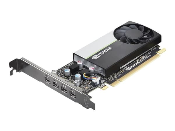 NVIDIA T1000 - Grafikkort - T1000 - 4 GB GDDR6 - PCIe 3.0 x16 - 4 x Mini DisplayPort - for ThinkCentre M75t Gen 2; ThinkStation P348; P350; P358; P52