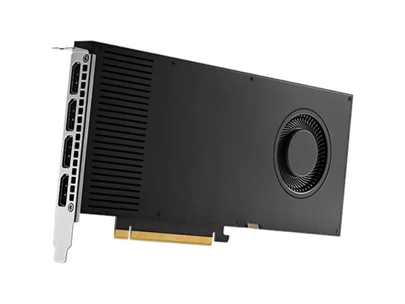 NVIDIA RTX A4000 - Grafikkort - RTX A4000 - 16 GB GDDR6 - PCIe 4.0 x16 - 4 x DisplayPort - for ThinkCentre M75t Gen 2 11W5; ThinkStation P3 30GS; P52 Sort