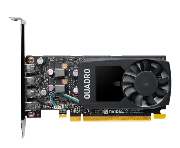 NVIDIA Quadro P1000 - Grafikkort - 4 GB GDDR5 lav profil - 4 x Mini DisplayPort Sort