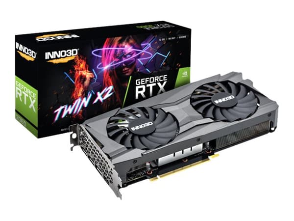 Inno3D GeForce RTX 3060 TWIN X2 - Grafikkort - GF RTX 3060 - 12 GB GDDR6 - PCIe 4.0 x16 - 3 x DisplayPort, HDMI - LHR