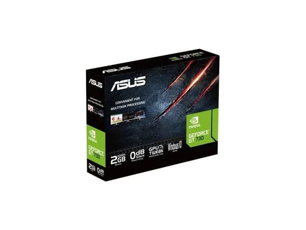 ASUS GT730-4H-SL-2GD5 - Grafikkort - GF GT 730 - 2 GB GDDR5 - PCIe 2.0 - DVI, HDMI, VGA - blæserløs