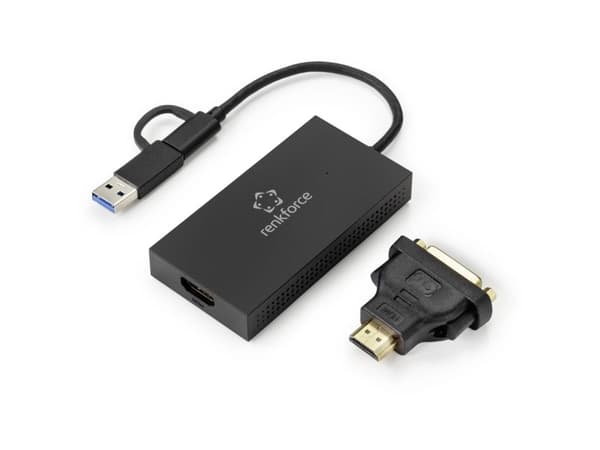 Renkforce RF-VDA-300 eksternt grafikkort Antall støttede skjermer: 6 (RF-4715072)
