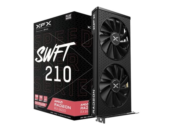 XFX Radeon™ Speedster SWFT210 Radeon RX 6600 - Näytönohjain - Radeon™ RX 6600 - 8 Gt GDDR6 - PCIe 4.0 x8 - HDMI, 3 x DisplayPort