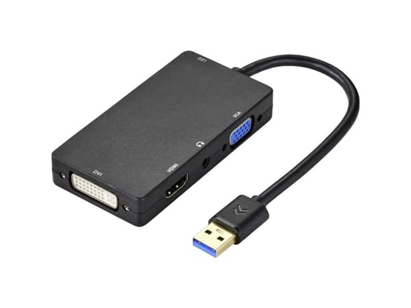 Renkforce Ulkoinen näytönohjain USB 3.2 Gen 1 HDMI™, DVI, VGA
