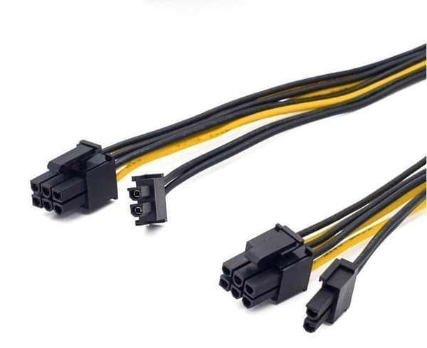 10 kpl Y-Splitt PCIE 8Pin naaras - 2 x 6 + 2 nastainen uros PCIE 30cm
