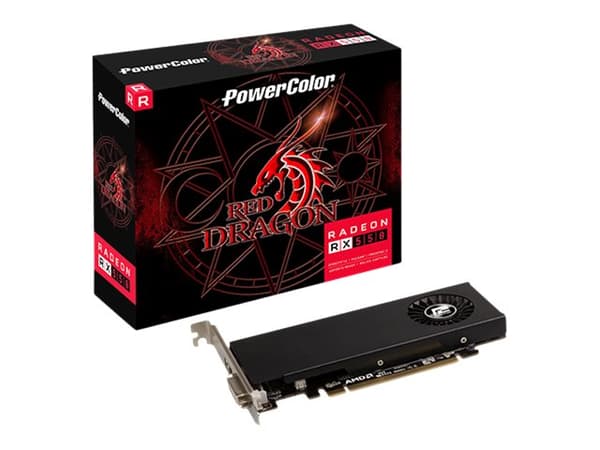 PowerColor Red Dragon Radeon RX 550 - Grafikkort - Radeon RX 550 - 4 GB GDDR5 - PCIe 3.0 låg profil - DVI, HDMI