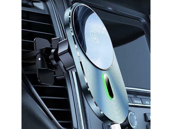 Usams USAMS Magnetic Car Wireless Charging 15W induction holder for the grille gray