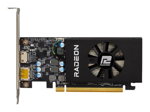 PowerColor Radeon RX 6400 - Grafikkort - Radeon RX 6400 - 4 GB GDDR6 - PCIe 4.0 lav profil - HDMI, DisplayPort