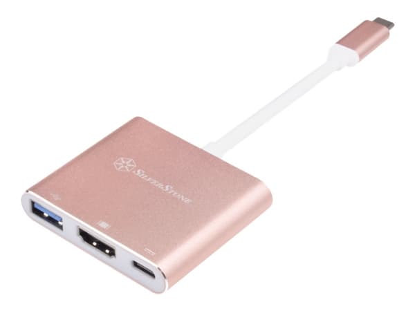 SilverStone EP08 - Ekstern videoadapter - USB-C 3.1 - HDMI - rosa
