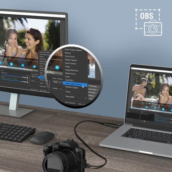 Videofångstkort - LinQ - HDV80+ - HDMI till USB 2.0 - Full HD 1080P - Ultra HD 4K@30Hz