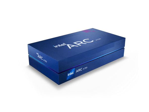 Intel® Arc™ A750 - Grafikkort - Arc™ A750 - 8 GB GDDR6 - PCIe 4.0 - HDMI 2.1 / 3 x Displayport 2.0
