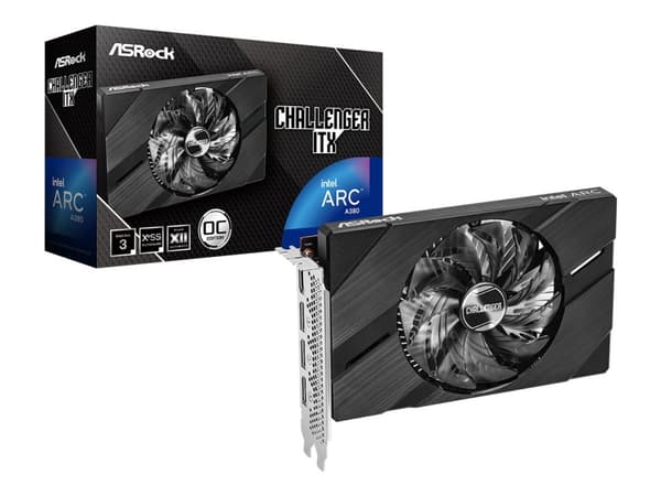 ASRock Intel Arc A380 Challenger ITX OC 6GB GDDR6 (90-GA3KZZ-00UANF) Sort