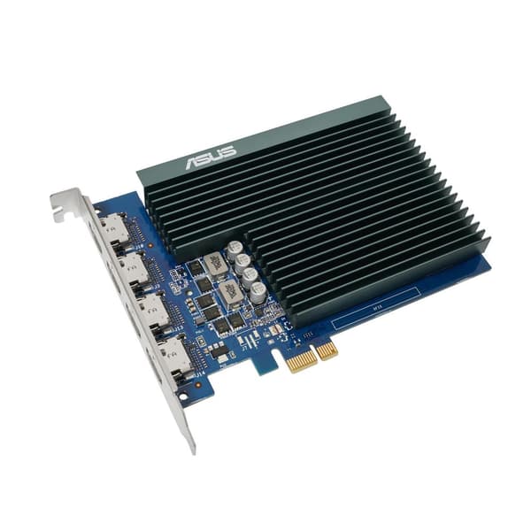 ASUS GT730-4H-SL-2GD5 - Näytönohjaimet - GF GT 730 - 2GB GDDR5 - PCIe 2.0 - 4 x HDMI - ilman tuuletinta (90YV0H20-M0NA00)