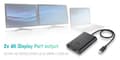 Miniatyrbillede 5 af 8: USB C til Dual DisplayPort-videoadapter 2x 4K Ultra HD kompatibel med - Digital/Data - Digital/Display/Video (C31DUAL4KDP)
