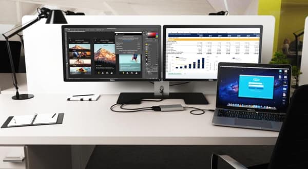 I-TEC THUNDERBOLT3 Dual DP-videoadapter til Thunderbolt3 MacOS og Windows understøtter 1x 5K 60Hz-skærm eller 2x 4K 60Hz-skærm (TB3DUAL4KDP)