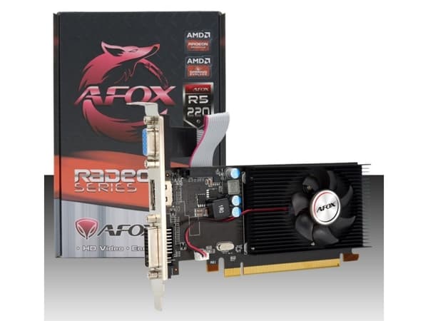 AFOX AFR5220-1024D3L5, 1 GB, GDDR3, 64 bittiä, 1333 MHz, 2560 x 1600 pikseliä, PCI Express 2.0