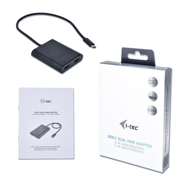 Adapter I-TEC USB-C 2x HDMI til 2x4K 30Hz