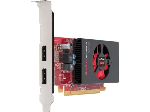 HP AMD FirePro W2100 2GB - Locked, FirePro W2100, 2 GB, GDDR3, 128 bit, 4096 x 2160 piksler, PCI Express 3.0