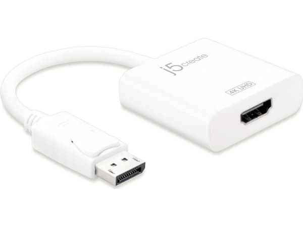 j5create JDA158 - Video adapter - DisplayPort hann til HDMI hunn - 16 cm - 4K-støtte
