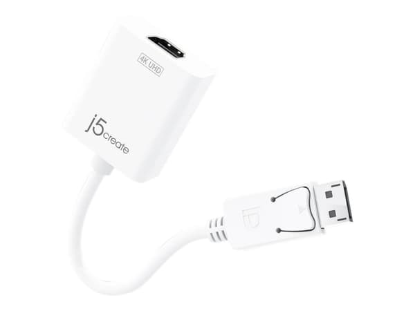 j5create JDA158 - Video adapter - DisplayPort hann til HDMI hunn - 16 cm - 4K-støtte