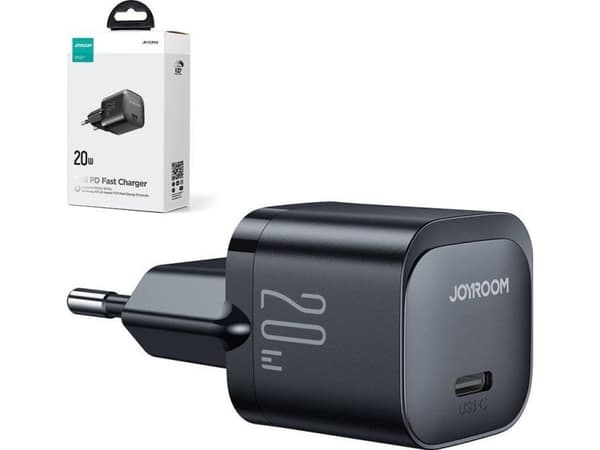 Joyroom lader Joyroom JR-TCF02 USB-C 20W PD nettlader svart