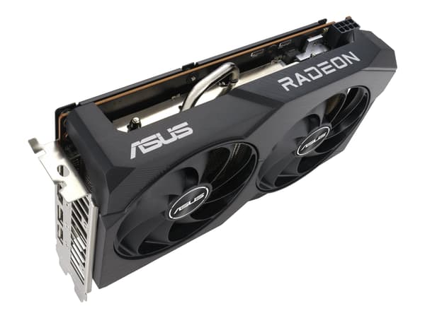 ASUS Dual -RX7600-O8G-V2, Radeon RX 7600, 8 GB, GDDR6, 128 bittiä, 7680 x 4320 pikseliä, PCI Express 4.0 musta