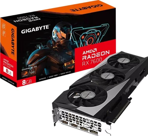 Gigabyte RX 7600 Gaming OC 8G - näytönohjain - 8 Gt GDDR6 - PCIe 4.0 x 8 - 2x HDMI - 1x DisplayPort