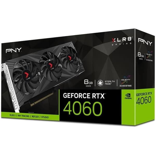 PNY - Grafikkort - GEFORCE RTX 4060 8GB XLR8 Gaming VERTO Edition DLSS 3