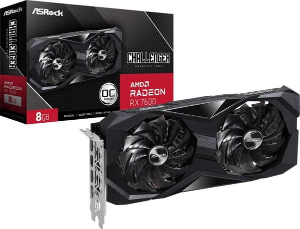 Asrock Challenger 90-GA41ZZ-00UANF grafikkort AMD Radeon RX 7600 8GB GDDR6