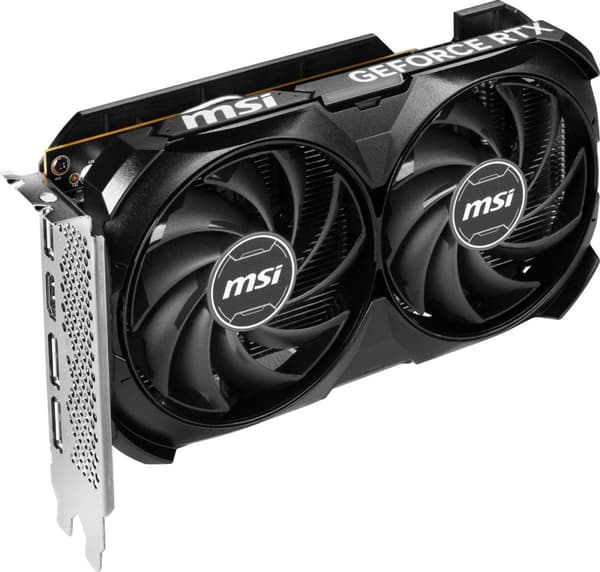 MSI GeForce RTX 4060 VENTUS 2X BLACK 8G OC - Näytönohjaimet - GeForce RTX 4060 - 8GB GDDR6 - PCIe 4.0 x8 - HDMI, 3 x DisplayPort - Box (V516-004R)