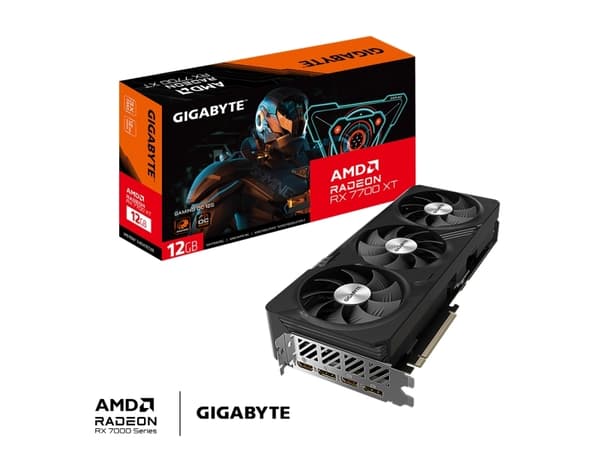 Gigabyte Radeon RX 7700 XT GAMING OC 12G - OC Edition - grafikkort - Radeon RX 7700 XT - 12 GB GDDR6 - PCIe 4.0 - 2 x DisplayPort, 2 x HDMI