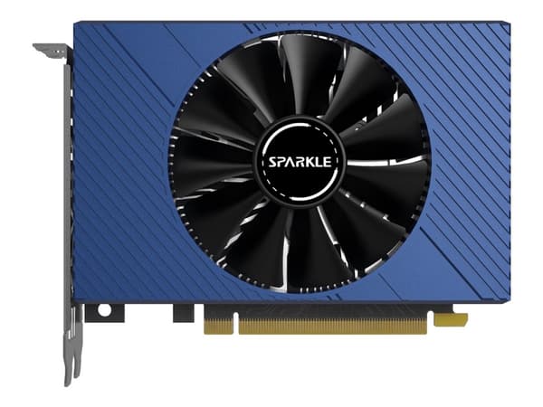Sparkle Intel Arc A380 ELF 6 GB GDDR6 grafikkort Sort, Blå, Sølv