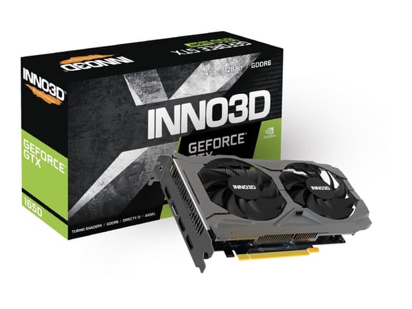 Inno3D GeForce GTX 1650 Twin X2 OC V3 - Grafikkort - GF GTX 1650 - 4 GB GDDR6 - PCIe 3.0 x16 - DVI, 3 x DisplayPort - boks