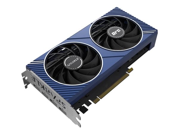 SPARKLE Intel Arc A580 ORC OC Edition - Grafikkort - Intel Arc A580 - 8 GB GDDR6 - PCIe 4.0 x16 - 3 x DisplayPort, HDMI Sort, Blå, Sølv