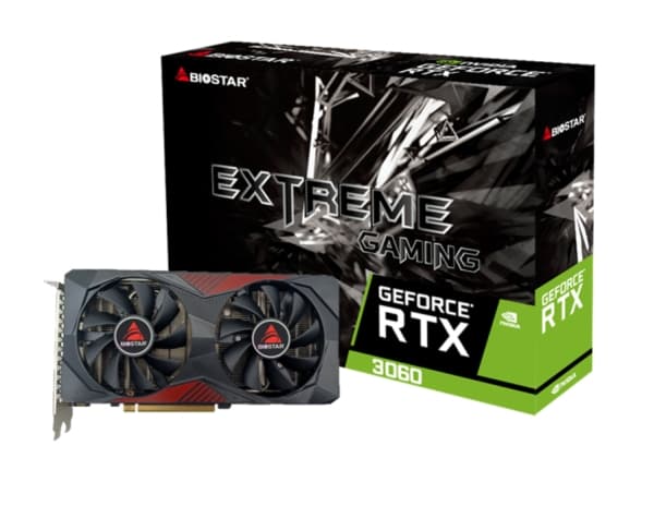 BIOSTAR RTX 3060 12GB grafikkort - LHR