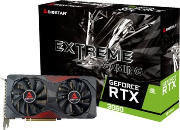 BIOSTAR RTX 3060 12GB grafikkort - LHR