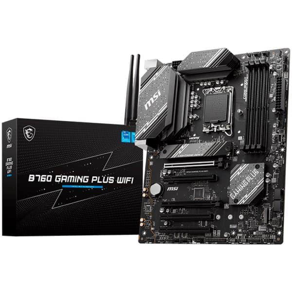 MSI B760 GAMING PLUS WIFI / Intel B760 / LGA1700 / 4x DDR5 / 2x M.2 / HDMI / DP / WiFi / ATX