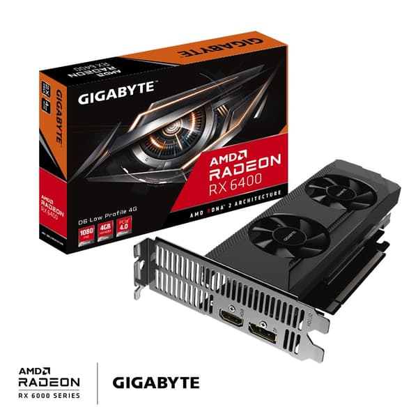 Graphic card GIGABYTE AMD Radeon RX 6400 Low Profile 4GB GDDR6