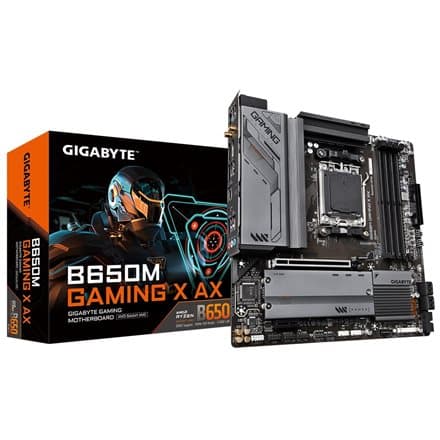 Gigabyte | B650M GAMING X AX 1.1 M/B | Processor family AMD | Processor socket AM5 | DDR5 DIMM | Memory slots 4 | Supported hard disk drive interfaces
