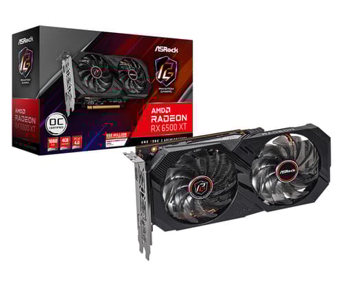 Asrock AMD Radeon RX 6500 XT Phantom Gaming D 4 GB GDDR6 Graphics Card Sort