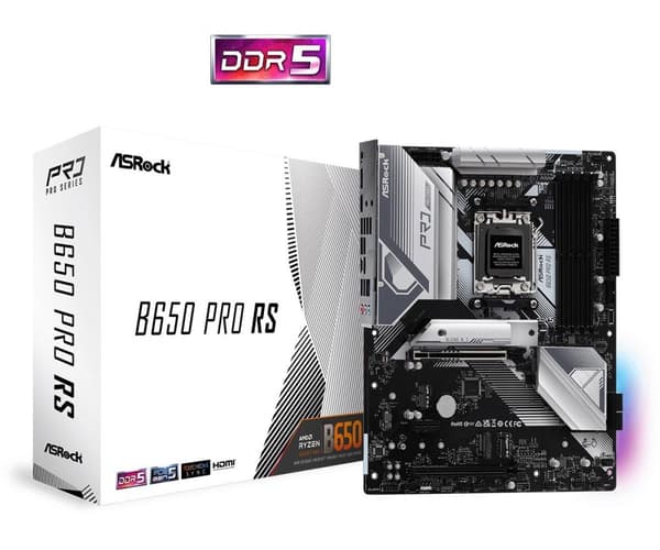 ASROCK MB Desktop B650 PRO RS, AM5, 4x DDR5, 1x PCIe 4.0 x16, 1x PCIe 3.0 x16, 1x Blazing M.2(PCIe Gen5x4), 1x Hyper M.2(PCIe Gen4x4), 1x M.2, 4x SATA