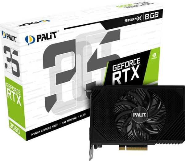 Graphics Card|PALIT|NVIDIA GeForce RTX 3050|8 GB|GDDR6|128 bit|PCIE 4.0 16x|GPU 1552 MHz|Dual Slot Fansink|1xDVI-D|1xHDMI|1xDisplayPort|NE63050018P1-1 musta